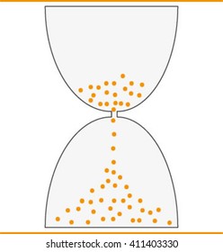 isolated hourglass, vector illustration