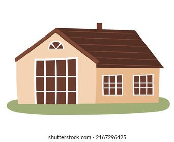 Ilustración vectorial plana de casa aislada. 