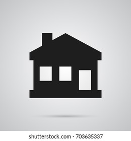 Isolated House Icon Symbol On Clean Background. Vector Home Element In Trendy Style.