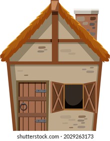 Casa aislada sobre ilustración de fondo blanco