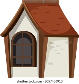 Isolated house on white background illustration