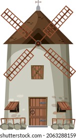 Einzelhaus auf weißem Hintergrund, Vektorgrafik