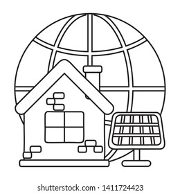 Isolated house and solar panel design