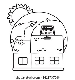 Isolated house and solar panel design