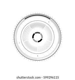 Isolated Hud futuristic template. light digital of technology design. vector stock.