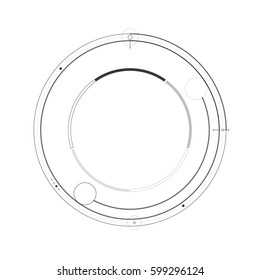 Isolated Hud futuristic template. light digital of technology design. vector stock.