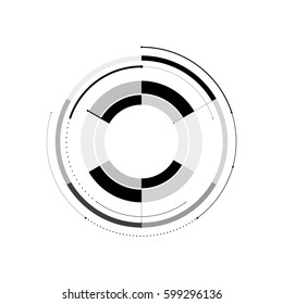 Isolated Hud futuristic template. light digital of technology design. vector stock.