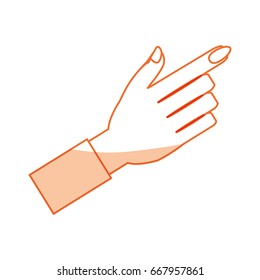 isolated human hand