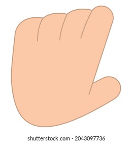 Isolated human hand cartoon icon