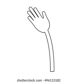Isolated human hand design