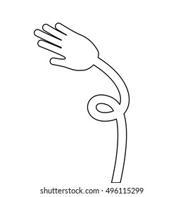 Isolated human hand design
