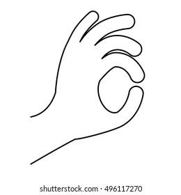 Isolated human hand design