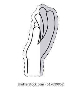 Isolated human hand design