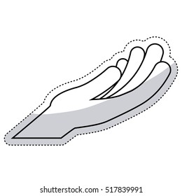 Isolated human hand design