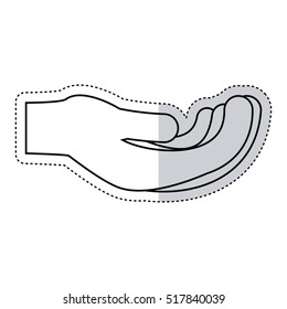 Isolated human hand design