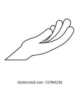 Isolated human hand design