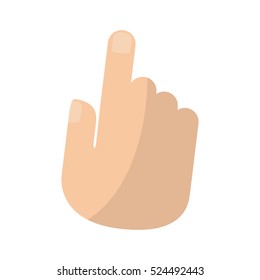 Isolated human hand design