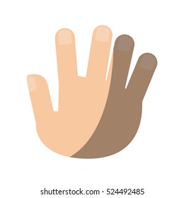 Isolated human hand design