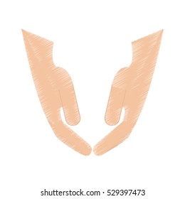 Isolated human hand design