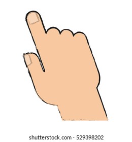 Isolated human hand design