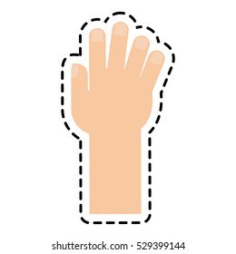 Isolated human hand design