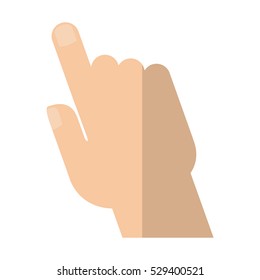 Isolated human hand design