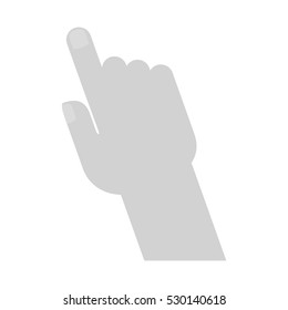 Isolated human hand design