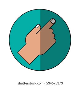 Isolated human hand design