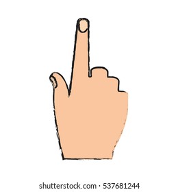 Isolated human hand design