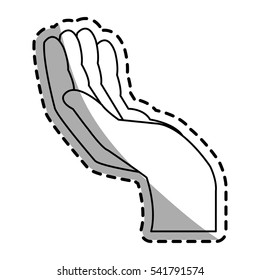 Isolated human hand design
