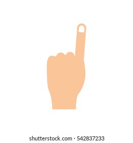 Isolated human hand design
