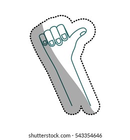 Isolated human hand design