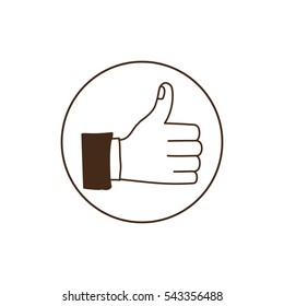 Isolated human hand design