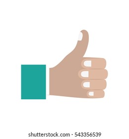 Isolated human hand design