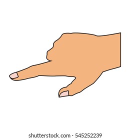 Isolated human hand design