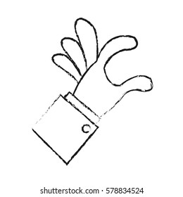 Isolated human hand design