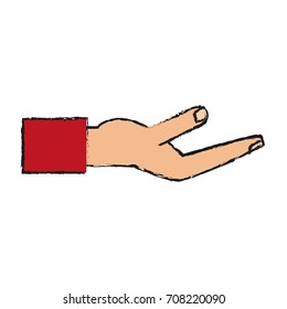 Isolated human hand design