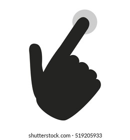 Isolated human hand touch design