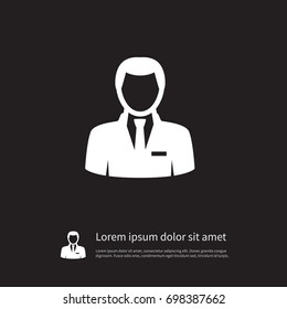 Isolated Human Icon. Businessman Vector Element Can Be Used For Human, Businessman, Manager Design Concept.