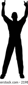 isolated human silhouette on white background