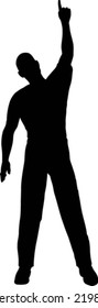 isolated human silhouette on white background