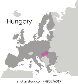 Isolated hungary map design
