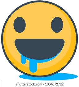 Isolated hungry emoticon