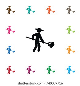 Isolated Husbandman Icon. Granger Vector Element Can Be Used For Husbandman, Farmer, Rancher Design Concept.