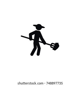 Isolated Husbandman Icon. Granger Vector Element Can Be Used For Husbandman, Farmer, Rancher Design Concept.