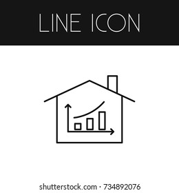 Isolated Hut Outline. Diagram Vector Element Can Be Used For Hut, Diagram, Finance Design Concept.