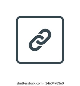 Isolated Hyperlink Icon Vector. Flat Icon Button. 