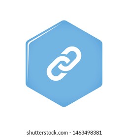 isolated hyperlink icon vector. Modern 3d icon button