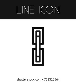 Isolated Hyperlink Outline. Bind Vector Element Can Be Used For Hyperlink, Bind, Link Design Concept.