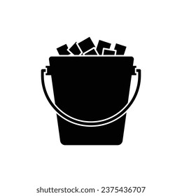 Isolated Ice Bucket Icon design. isolated on white background. vector illustration